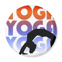 yoga refrigerator magnet