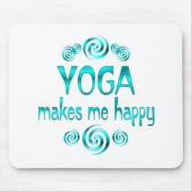 Yoga Makes Me Happy Mousepads