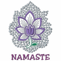 Yoga Namaste Embroidered Women's Long Sleeve Shirt