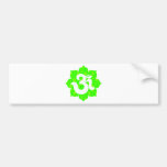 Yoga Om in Lotus green Bumper Sticker