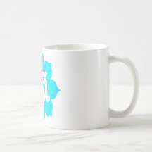 Yoga Om in Lotus light blue Mugs