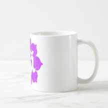 Yoga Om in Lotus purple pink Coffee Mugs