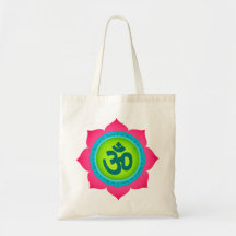 Yoga Om Namaste Lotus Organic Tote Bag