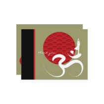 Yoga Om Red Sun Thank You Custom Postcard