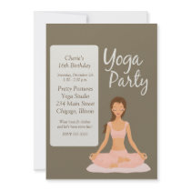 YOGA PARTY Birthday Exercise Stretching Invitation