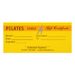 Yoga Pilates Gift Certificate Giveaway Personalized Rack Card