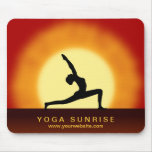 Yoga Pose Silhouette Sunrise Yoga Studio Mousepad