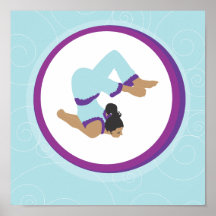 Yoga Poster lightblue