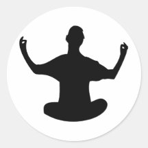 yoga runde aufkleber