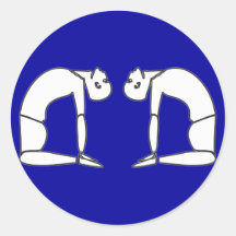 Yoga Runder Aufkleber