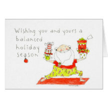 Yoga Santa Holiday Card