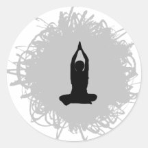 Yoga Scribble Style Stickers