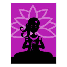 Yoga Silhouette Postcard