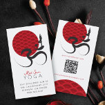 Yoga Silhouette Red Sun Om Ohm Zen Business Card