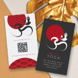 Yoga Silhouette Red Sun Om Ohm Zen Business Card