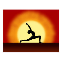 Yoga Silhouette Sunrise Post Cards Postcards