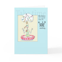 Yoga "sole" searching Birthday card