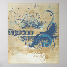 Yoga Speak : Blue X-pressive Chakra Poster