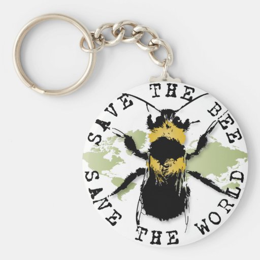 Yoga Speak : Save the Bee...Keychain