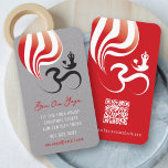 Yoga Spiritual Flame Om Ohm Calligraphy Zen Busine Business Card Templates