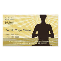 Yoga Spiritual Meditation Salutations Business Card Templates