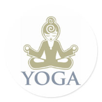 Yoga Round Stickers