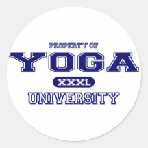 Yoga University Round Sticker
