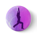 Yoga Warrior Pose Button