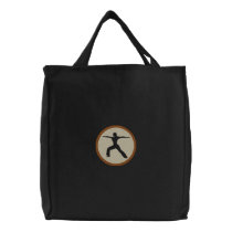 Yoga Warrior Pose Embroidered Bag