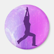 Yoga Warrior Pose Giftware Magnets
