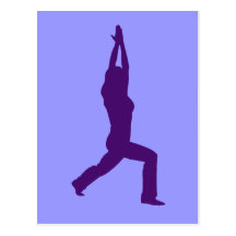 Yoga Warrior Pose Giftware Post Card