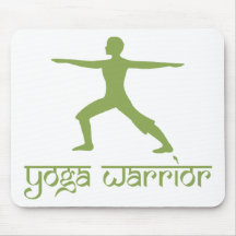 Yoga Warrior Pose Mouse Pad