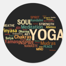 YOGA Words Sticker