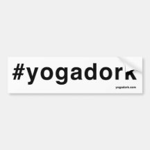 #yogadork bumper sticker