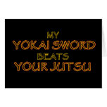 Yokai sword vs Jutsu Greeting Card