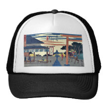 Yokkaichi by Ando, Hiroshige Ukiyoe Hats