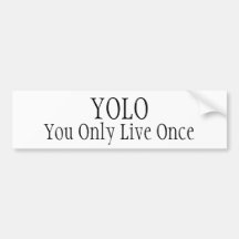 YOLO theme sticker Bumper Sticker