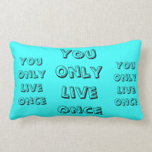 Yolo throw pillow