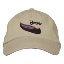 Yoopers Love Canoes Embroidered Baseball Caps