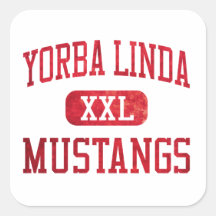 Yorba Linda Mustangs Athletics Square Sticker