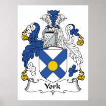 York Family Crest Poster