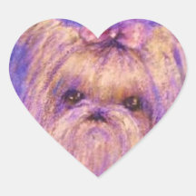 Yorkie Babe Art Stickers