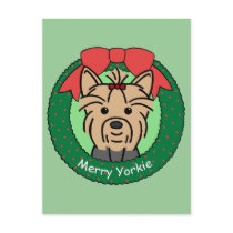 Yorkie Christmas Postcards