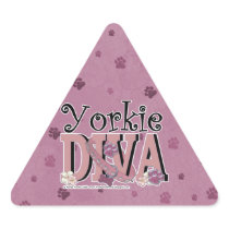 Yorkie DIVA Triangle Stickers