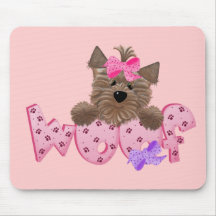 Yorkie Dog Woof Mousepad