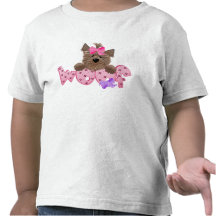 Yorkie Dog Woof Tee Shirts