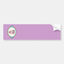 Yorkie Dress Up Fancy Oval Design Bumper Stickers