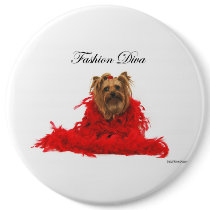 Yorkie Fashion Diva Pins
