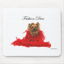Yorkie Fashion Diva Mouse Pads