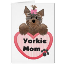 Yorkie Mom Greeting Card